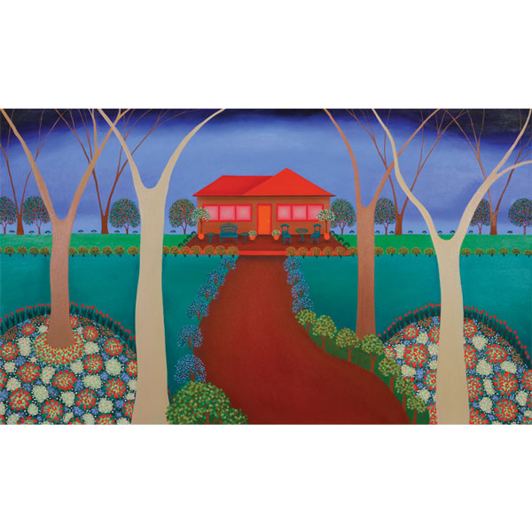 Flower House 120x90 - ORIGINAL SOLD- PRINTS Available on Canvas  $650