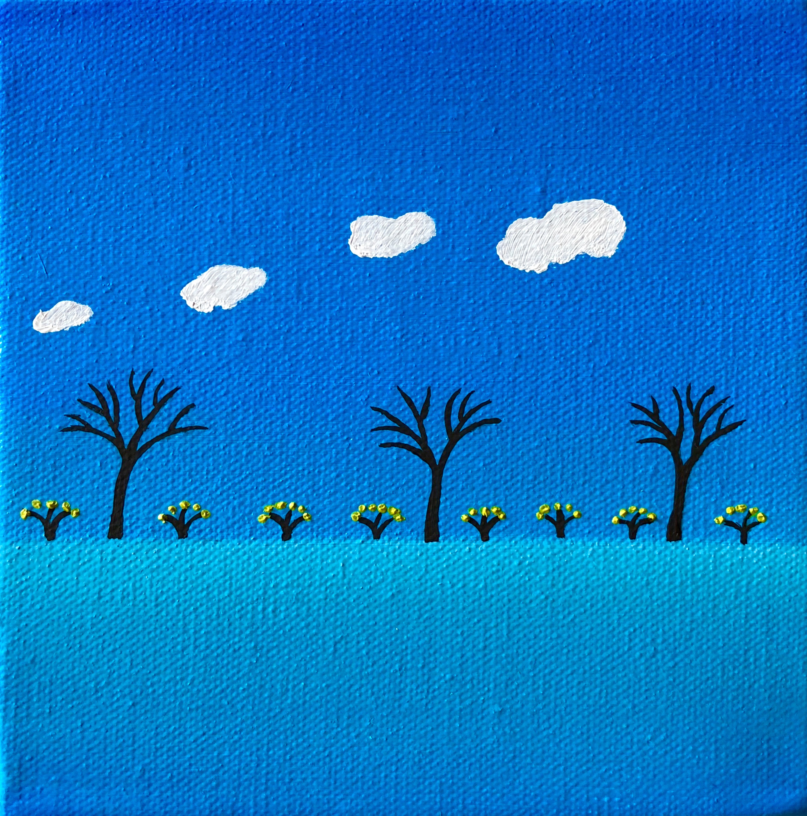 White Clouds-10 x 10 - Jah Roc Gallery - SOLD
